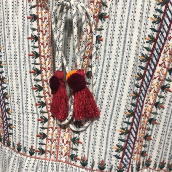 ZARA TRF Collection White Boho Smock Dress NWOT - Picture 6 of 11